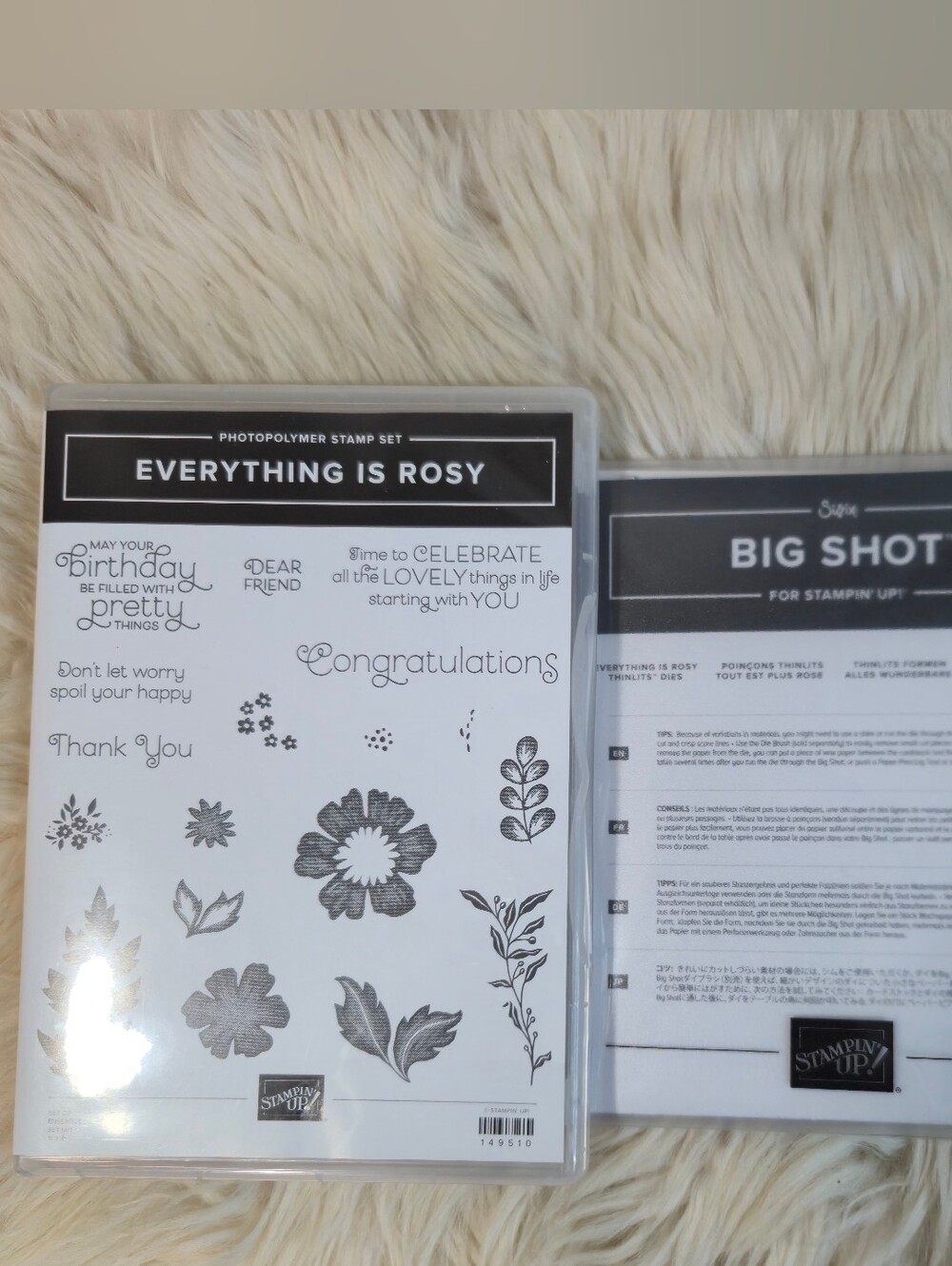 Stampin' Up! Everything Is Rosy Photopolymer Stamp Set And Dies